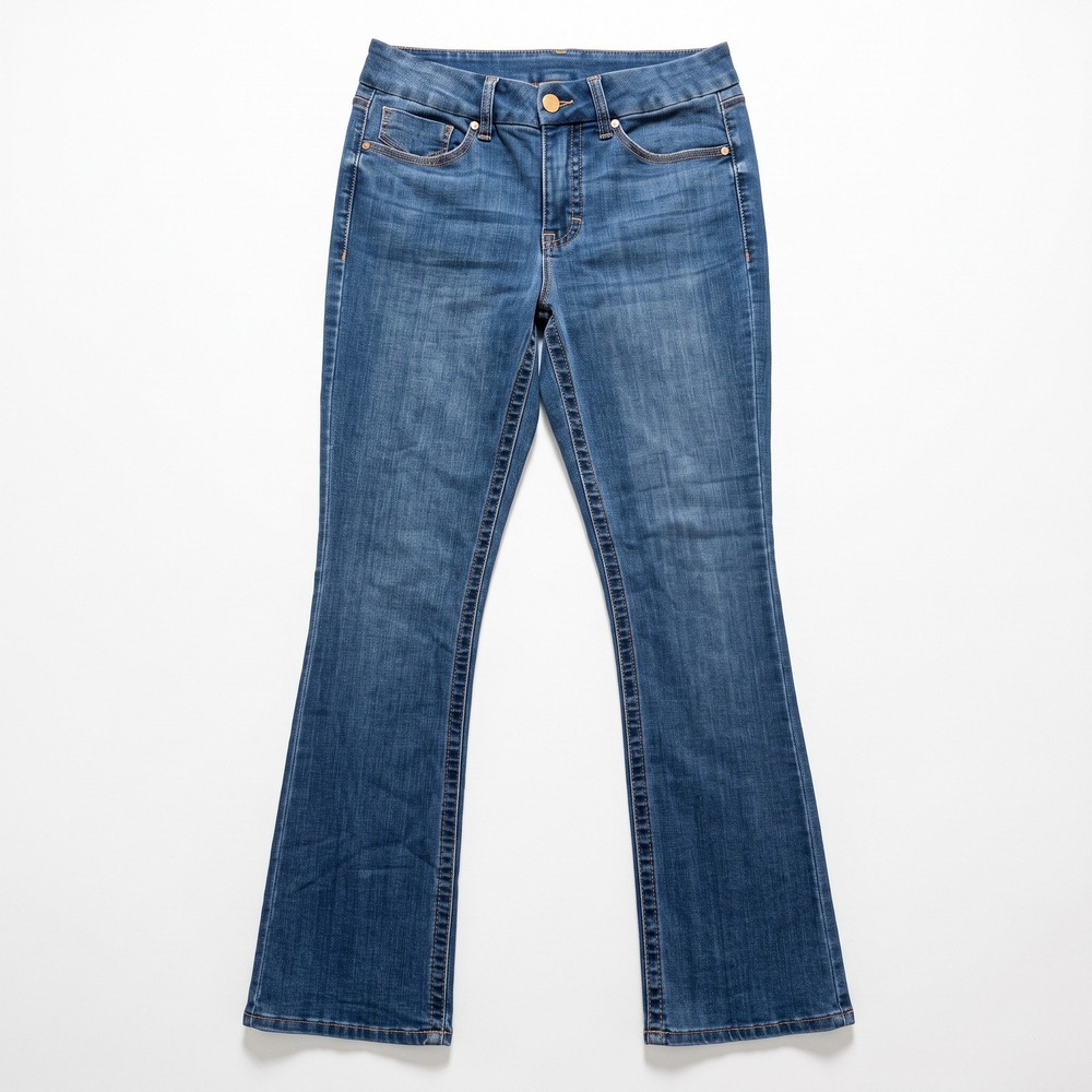 Seven7 Womens 8 Medium Wash Tummyless High Rise Bootcut Jeans Casual Boho